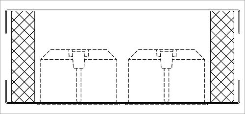Installationselement Reinraumwand Type TWS-80-EPS